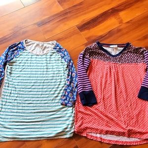 2 Matilda Jane Size 12 Shirts Great Condition!